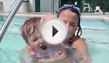 Kids Swimming in The Pool Compilation - Girls at The