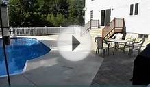 Pool Patio, Walkway, Safety Fence & Planting Edge Beds